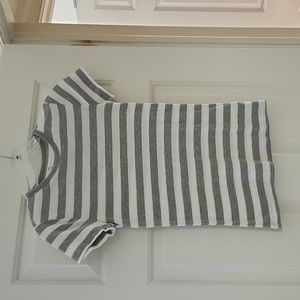 GAP t-shirt, white and gray stripe, size S